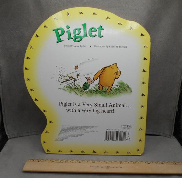 Vintage Pooh Giant Shaped Board Book Lot: Tigger, Piglet, and Eeyore - Picture 4 of 11
